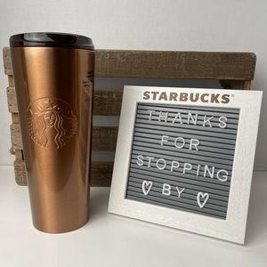 STARBUCKS 16oz. Stainless Steel Copper Cold Tumbler